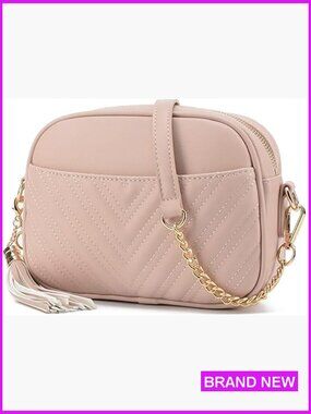 Quilted Crossbody Bag Small Purse Adjustable Chain Strap Shoulder Handbag Sling